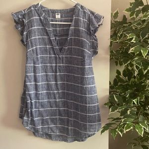 ☀️ Chambray Flutter Top ☀️